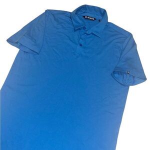 Travis Mathew Blue Short Sleeve Polo Shirt Men's Size Medium